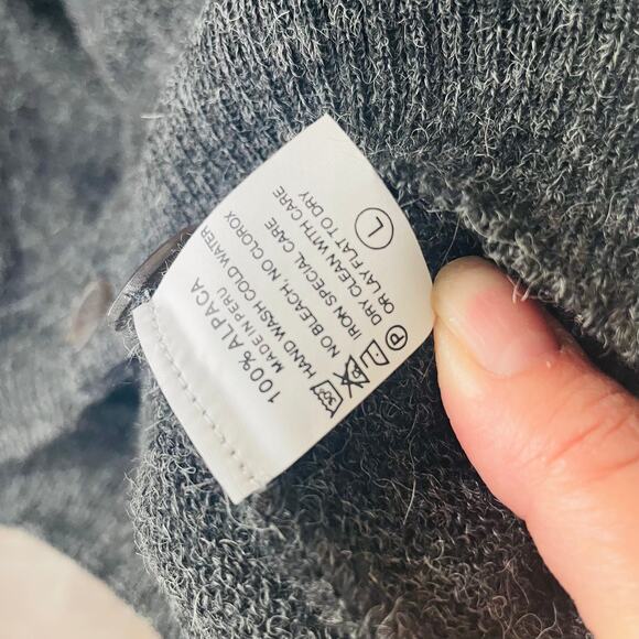 Peru Unlimited Alpaca Men’s Buttondown Gray Cardigan size L j - Picture 8 of 11